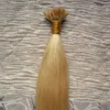 100 Real Remy remy u ule uil hair hails pure color blonde brasilian hairs 100 г на упаковку предварительно связанные волосы. 7319719