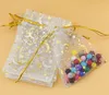 500pcs bronzing yarn bags Gift Jewelry bags Stars Moon Earrings Bracelet storage bag Colourful gauze bags 9 * 12CM