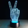 Hand overwinning 3D illusie led licht touch lamp decoratie sfeer hologram nieuwe acryl licht armaturen slaapkamer slapen # t56