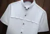 Verão homens chineses estilo algodão linho colarinho camisa de mangas curtas estilo retro casual camisa de manga curta marca vestido