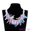 3 pcs 4 cores chunky borla choker colar para mulheres primavera glitter declaração maxi colares pingentes collares jóias a0822