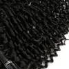 7PCSSET 120G Afro Kinky Curly Clip w ludzkich włosach przedłużenia Peruwiańskie Remy Fryzury