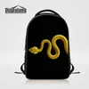 Personlig Design Snake School Bags Bookbags för högklass Studenter Animal Ryggsäck Män Laptop Bagpacks Man Rugzak Mochila Partihandel Sac