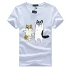 Hommes décontracté été t-shirt hommes dessin animé Animal imprimé t-shirts hommes col rond à manches courtes haut vêtements