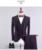 Nowy styl spodni kamizelka trzyczęściowe garnitury kołnierz szal Slim Fit One Botton Wedding Tuxedos Dinner Party Party Suit233s