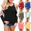 Dames Zomer Kant Top Lange Mouw Sexy Dames Casual T-shirt Strapless Hollow Out Tops Kawaii Poleras Mujer