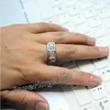 choucong solitario gioielli uomo diamante bianco 10KT oro bianco riempito anello nuziale di fidanzamento Sz 7-13 regalo