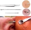 New arrival 3Pcs Stainless Steel Silver Blackhead Facial Acne Spot Pimple Remover Extractor Tool Comedone oc12
