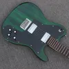 72 Deluxe Thin Line Green Electric Guitar Tailpiece, przetworniki Humbucker, Black Pickguard, String Thru Body Bridge