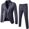 Nowa marka ciemnoniebieska groom Wedding Tuxedos Men Suits 3 sztuki kurtka pantsvest Groomsman garnitury Custom4274938