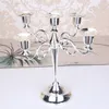 حاملي الشمعة المعدنية زفاف 5-ARMS 3-ARMS Candle Stand Decoration Candelabra Candlestick Decor