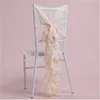 Pure Color Chiffon Seat Cover Practical Convenient Reusable Chair Covers Protector Slipcovers Hotel Banquet Home Wedding Decoration 18xm ff