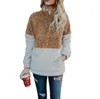 여성 스웨터 여성 모직 패션 가을 봄 Turtleneck 따뜻한 풀오버 색상 패치 워크