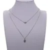 Garantie 925 bijoux en argent sterling porte-bonheur hamsa main mauvais œil double couche femmes élégance joli collier bijoux2115