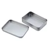 Plain silver tin box 88mm*60mm*18mm rectangle tea candy business card usb storage boxes case sundry organizer