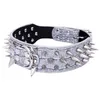 Whole-2inch Wide Sharp Spikes Studded Horn Nails Leath Dog Collars for Pitbull Mastiffサイズm l 289x