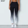 SKDK 1PC Yoga Women Energy Sport Gym Fitness Running Training Crossfit Pants Print Geometry Tummy Control Pant