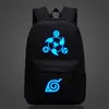 Japão Anime Naruto Luminosa Mochila Uzumaki Impressão Bagpack Laptop Travel Book Mochila de Nylon Mochila de Escola Para Estudantes de Colagem