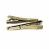 Blanda färg män tie clip pins staplar gyllene smala glasartade slips affärer kostymer tillbehör guld silver brons ti02