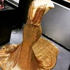 最も安いフラスクリースパンコールのウエディングのドレスセクシーな深いVネックノースリーブの背中のない人魚パーティードレス2018華やかなドバイセレブイブニングドレス
