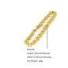 Nowy moda unikalna design męski łańcuch bransoletki żółte złoto plastowane 316L Bracelet ze stali nierdzewnej dla mężczyzn bioder bioder biżuteria miły prezent5822969