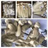 Cheveux vierges brésiliens 613 cheveux humains blonds 3 paquets avec fermeture en dentelle paquets de cheveux raides blonds avec 44 fermeture en dentelle5470091