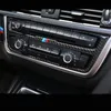 탄소 섬유 자동차 스타일링 스티커 스트립 에어컨 CD 패널 장식 커버 TRIM 액세서리 BMW 3 4 시리즈 3GT F30 F31 F32 F34