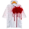 Męskie koszulki Męskie Lato Halloween 3d Tshirt Kobiety Krwiste Straszne Dyni Krótki Rękaw Trójniki