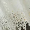 Mode Blanc Dentelle Hydrotropique Coton Tissu Café Rideau Soluble Dans L'eau Dentelle Fenêtre Traitements Cuisine Panneaux Décor DY041-5