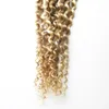 Kinky Curly Human Human Fusion Fusion Hair I Dica Stick Keratin Duplo Duplo Remy Extensão de Cabelo 100g / Strands Color P18 / 613