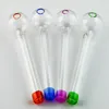 4 Color Glass Oil Burner Pipe 4 Inch Mini Smoking Pipes Portable Hand Pipe For Dry Herbs Smoking Accessories