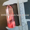 Red Smelting Quartz Stand Up Point Gesneden Rode Smelten Quartz Edelsteen Kleine Hexagonal Puntige Reiki Chakra Gepolijste Wand / Generator / Obelisk