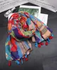 2018 new thin section retro ethnic style floral cashew flower pattern print temperament cotton scarf shawl travel sunscreen beach shawl