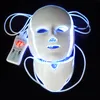 Bärbar 7 LED Light Photon Therapy PDT Facial Neck Mask MicroSnent Skin Rejenation Whitening Device Skönhetsutrustning