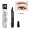 8pcs/lot 4 Micro Fork tip Eyebrow Tattoo Pen Fine Sketch Liquid Eyebrow Pen Waterproof Tattoo Durable Henna Eye Brow Pencil Makeup