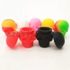 3ml skull containers assorted color silicone container for Dabs Round Shape Silicone Containers wax Silicone Jars Dab containers