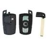 Custodia protettiva per chiave a distanza di ricambio Fob Smart Key Shell per auto BMW 1 3 5 6 7 E90 E93 E92 M3 M5 X3 X5 E60 Lama per inserimento senza chiave5893552512370