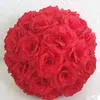 Luxe witte kunstmatige rose zijde bloem bal opknoping kussen ballen 30 cm 12 inch dia ball voor bruiloft decoratie benodigdheden