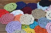 500pcs/lot Vintage Diy Handmade 10cm Round Table Mat Crochet Coasters Zakka Doilies Cup Pad Props