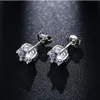 Lujo 8 MM Cubic zirconia Jewelry Set Chapado en plata CZ diamante Colgante Collar Stud Pendientes Anillos Conjuntos Para mujeres Regalo de joyería de moda