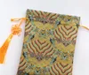 Extra große Seidenbrokat-Tasche mit chinesischem Knoten, Quaste, Kordelzug, Basteltaschen, Geschenkbeutel, Wildlederfutter, Schmuck-Aufbewahrungstasche, 20 x 25 cm325S