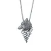 Collier de loup Rune amulette pendentif collier chance bénédiction bijoux Cool Punk joli cadeau pour amoureux amis femmes hommes loup chaîne collier