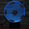 3D LED Night Light Table Desk Optical Illusion Lamp 7 Color lighting football #R45