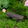 Żywica Long Wood Bench Miniaturowa wróżka dekoracja ogrodu mikro krajobraz DIY Akcesoria mchu figurka