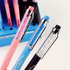 3x Simple Diamond Crystal Side Press Automatic Mechanical Potlood Schrijven Tekening School Office Supply Student Stationery