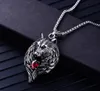 2018 Domineering titanium steel lutou pendant men set zircon stainless steel animal men's necklace sales accessories