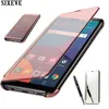 Sixeve Flip Cell Phone Fodral för Samsung Galaxy J2 Prime SM-G532F Lyxig Silikon Soft Acrylic Smack View Mirror 360 Full Cover