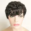 Perucas de corte de pixie curto para mulheres negras perucas de cabelo humano para mulheres pequenas cabelos humanos afro -americanos cacheados wig5431133