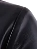 Оптовая на молнии с капюшоном из капюшона кожаная куртка PU кожаный мотоцикл мужская куртка мода уличная одежда стрит подходит куртка сплошная цветная шляпа