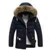 Snowshine Ylw Men Vinter Långärmad Hooded Pocket Tjockning Coat Outwear Top Blus Freeshipping